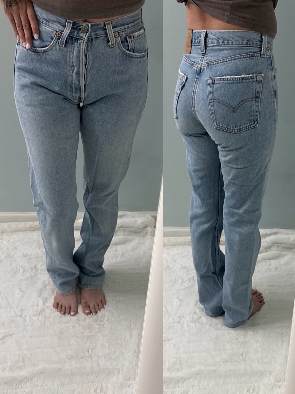 Vintage Levis 501 Jeans Faded Blue Size 24 25
